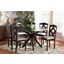 Baxton Studio Carlin Modern Transitional Grey Fabric Upholstered and Dark Brown Finished Wood 7-Piece Dining Set