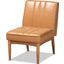 Baxton Studio Daymond Mid-Century Modern Tan Faux Leather Upholstered And Walnut Brown Finished Wood Dining Chair