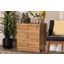 Baxton Studio Decon Modern And Contemporary Oak Brown Finished Wood 3-Drawer Storage Chest