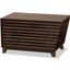 Baxton Studio Eckhart Modern and Contemporary Walnut Brown Finished Wood Cat Litter Box Cover House