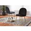Baxton Studio Fantine Modern Luxe and Glam Black Velvet Fabric Upholstered and Gold Finished Metal 2-Piece Dining Chair Set