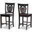 Baxton Studio Gervais Modern And Contemporary Transitional Dark Brown Finished Wood 2 Piece Counter Stool Set