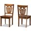 Baxton Studio Gervais Modern And Contemporary Transitional Walnut Brown Finished Wood 2 Piece Dining Chair Set