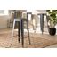 Baxton Studio Horton Modern and Contemporary Industrial Grey Finished Metal 4-Piece Stackable Bar Stool Set