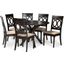 Baxton Studio Jessie Modern and Contemporary Sand Fabric Upholstered and Dark Brown Finished Wood 7-Piece Dining Set