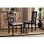 Baxton Studio Lanier Modern and Contemporary Grey Fabric Upholstered Espresso Brown Finished Wood 2-Piece Dining Chair Set