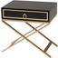 Baxton Studio Lilibet Modern Glam and Luxe Black Finished Wood and Gold Metal 1 Drawer End Table