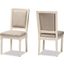 Baxton Studio Louane Traditional French Inspired Grey Fabric Upholstered And White Finished Wood 2 Piece Dining Chair Set