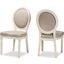 Baxton Studio Louis Traditional French Inspired Grey Fabric Upholstered And White Finished Wood 2 Piece Dining Chair Set