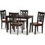 Baxton Studio Luisa Modern And Contemporary Two Tone Dark Brown And Walnut Brown Finished Wood 5 Piece Dining Set
