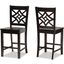 Baxton Studio Nicolette Modern And Contemporary Transitional Dark Brown Finished Wood 2 Piece Counter Stool Set