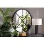 Baxton Studio Ohara Modern And Contemporary Black Finished Metal Accent Wall Mirror