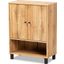 Baxton Studio Rossin Modern And Contemporary Oak Brown Finished Wood 2 Door Entryway Shoe Storage Cabinet With Bottom Shelf