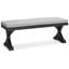 Beachcroft Outdoor Bench with Cushion In Black/Light Gray