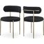 Beacon Black Boucle Fabric Dining Chair Set of 2