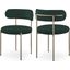 Beacon Green Boucle Fabric Dining Chair Set of 2