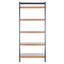 Beauregard 5 Tier Leaning Etagere in Natural and Charcoal