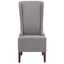 Becall Arctic Grey and Cherry Mahogany Linen 20 Inch Dining Chair
