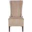 Becall Mushroom Taupe and Cherry Mahogany Cotton 20 Inch Dining Chair