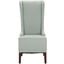 Becall Seafoam Green and Cherry Mahogany Linen 20 Inch Dining Chair