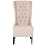 Becall Taupe and Cherry Mahogany Linen 20 Inch Dining Chair