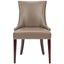 Becca Clay and Cherry Mahogany Leather Dining Chair with Silver Nailhead Detail