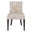 Becca Grey/White Zebra Dining Chair with Silver Nailhead Detail