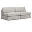 Beckham Durable Linen Textured Fabric Modular Sofa In Beige