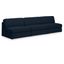 Beckham Durable Linen Textured Fabric Modular Sofa In Navy