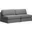 Beckham Durable Linen Textured Fabric Modular Sofa In Grey