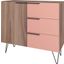 Beekman 35.43 Dresser With 2 Shelves In Brown And Pink