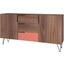Beekman 62.99 Sideboard With 4 Shelves In Brown And Pink