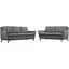 Beguile Gray Living Room Set Upholstered Fabric Set of 2 EEI-2434-DOR-SET