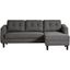 Belagio Charcoal Fabric Right Sofa Bed With Chaise