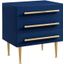 Bellanova Navy Nightstand With Gold Accents