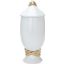 Beloved White Ceramic Decorative Ginger Jar Vase with Gold Accent - FS207GJS