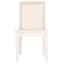 Benicio Rattan Dining Chair Set of 2 in White and Natural