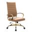 Benmar High Back Leather Office Chair In Light Brown