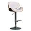 Bentwood Lift Adjustable Height Bar Stool In White