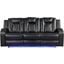 Benz Led and Power Reclining Sofa Made With Faux Leather In Black
