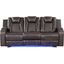 Benz Led and Power Reclining Sofa Made With Faux Leather In Brown