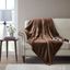 Berber Polyester Microlight And Berber Solid Heated Throw In Brown