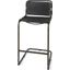 Berbick 43 Inch Total Height Black Leather With Iron Frame Bar Stool