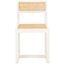 Bernice White and Natural Cane Dining Chair