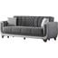 Berre 3 Seat Convertible Sleeper Sofa In Grey