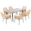 Beson 7Pc Dining Set in Beige