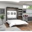 Cielo By Premium Bark Gray and White 95" Queen Wall Bed Kit
