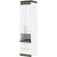 Bestar Orion 20W Storage Cabinet With Pull-Out Shelf In White And Walnut Grey
