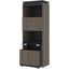 Bestar Orion 30W Shelving Unit With Fold-Out Desk In Bark Gray And Graphite
