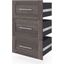 Bestar Pur 3 Drawer Set For Pur 25W Shelving Unit In Bark Grey
